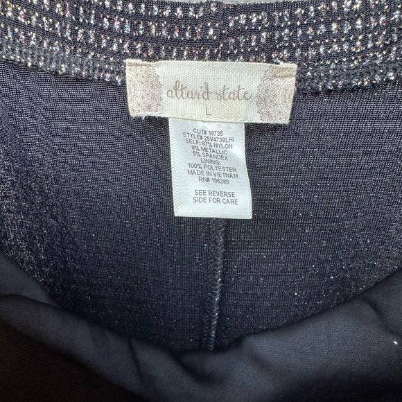 Altar'd State Women’s Sparkle Black Sleeveless Jumpsuit Large - Picture 3 of 6